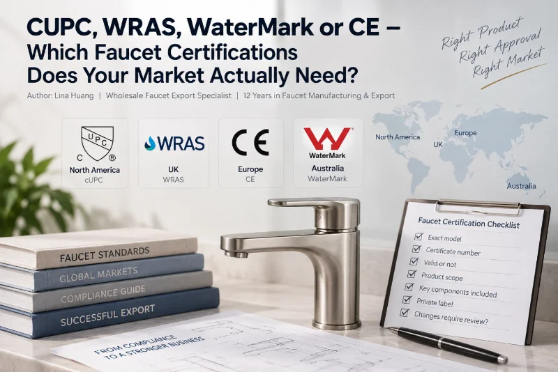 CUPC, WRAS, WaterMark hoặc CE – Thị trường của bạn thực sự cần những chứng nhận vòi nào?