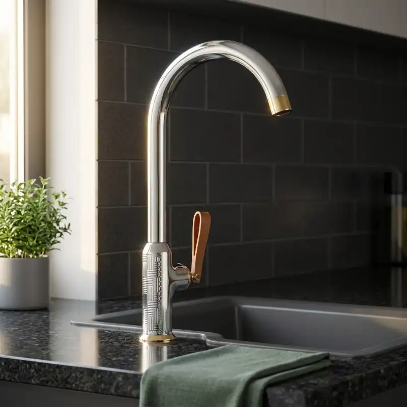 Vòi bếp bằng đồng thau cao cấp sang trọng