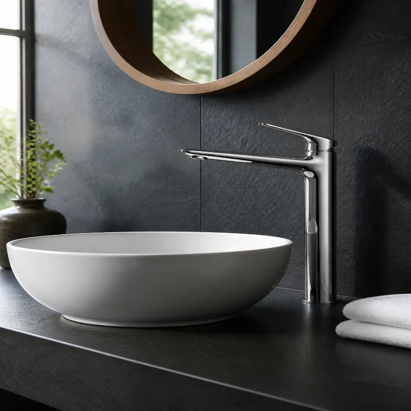 Vòi chậu cao Chrome được đánh bóng cao cấp